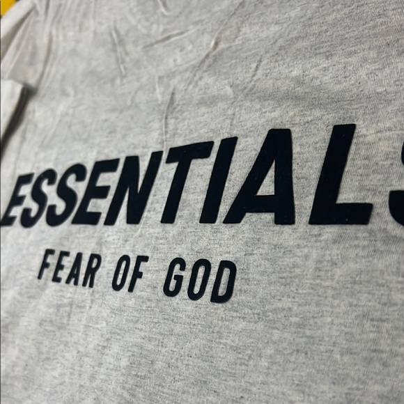 Fear of God Essentials Light Oatmeal Short Sleeve T-Shirt ( OVERSIZED ) - Picture 7 of 8